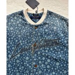 Louis Vuitton Polka Dot Print Denim Short Sleeve Shirt Jacket