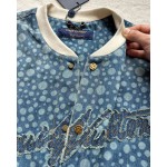 Louis Vuitton Polka Dot Print Denim Short Sleeve Shirt Jacket