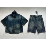 Louis Vuitton Symphony Gradient Jacquard Denim Suit Jacket