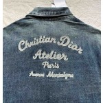 Dior spring and summer new casual denim suit 🔥 denim top