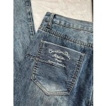 Dior spring and summer new casual tannin denim suit trousers