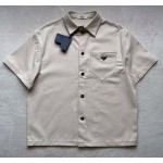 Prada… New Denim Cargo Short Sleeve Shirt Jacket