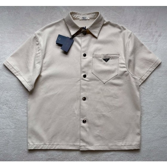 Prada… New Denim Cargo Short Sleeve Shirt Jacket