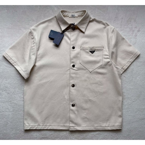 Prada… New Denim Cargo Short Sleeve Shirt Jacket