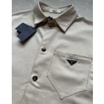 Prada… New Denim Cargo Short Sleeve Shirt Jacket