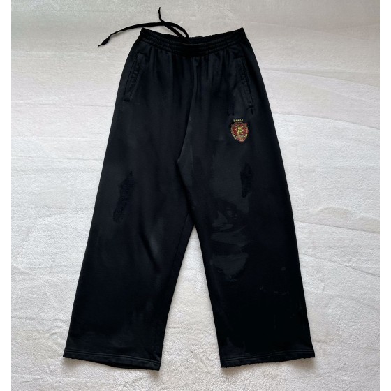 Balenciaga Industrial Lion Embroidered Track Pants
