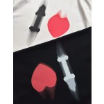 Balenciaga 520 Love Heart Valentine's Day Round Neck Short Sleeve