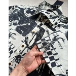 Louis Vuitton comic print denim short-sleeved jacket