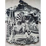 Louis Vuitton comic print denim short-sleeved jacket