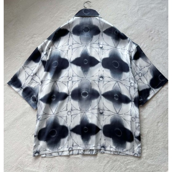 Louis Vuitton four-leaf clover dyed printed short-sleeved shirt