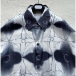 Louis Vuitton four-leaf clover dyed printed short-sleeved shirt