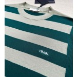 Prada cotton and silk-blend jersey T-shirt