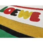 Loewe Color Stripe Print Round Neck Short Sleeves