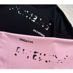 Balenciaga Chest and Back Shadow Print Crewneck Short Sleeves