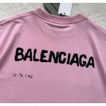 Balenciaga Chest and Back Shadow Print Crewneck Short Sleeves