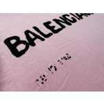 Balenciaga Chest and Back Shadow Print Crewneck Short Sleeves