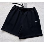 Balenciaga Small Letter Embroidered Sport Versatile Black Shorts