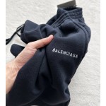 Balenciaga Small Letter Embroidered Sport Versatile Black Shorts