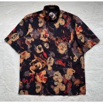 Dior abstract rose oil painting ink shorts