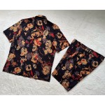 Dior abstract rose oil painting ink shorts