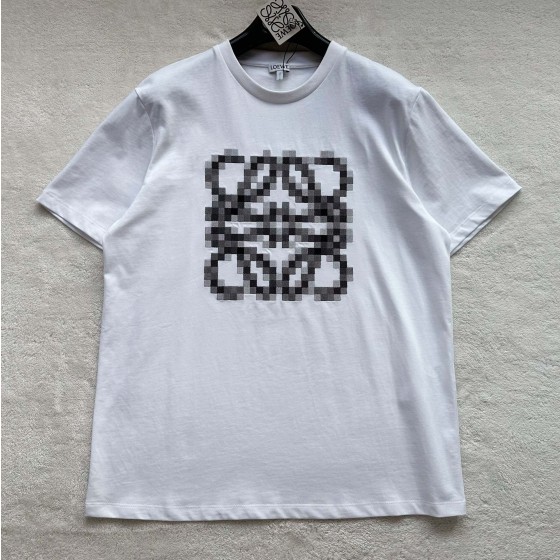 Loewe Mosaic Heavy Industry Embroidered Round Neck Short Sleeves