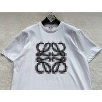 Loewe Mosaic Heavy Industry Embroidered Round Neck Short Sleeves