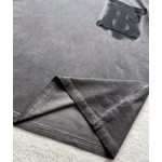 Burberry new ink gray large letter short sleeve
