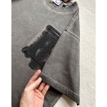 Burberry new ink gray large letter short sleeve