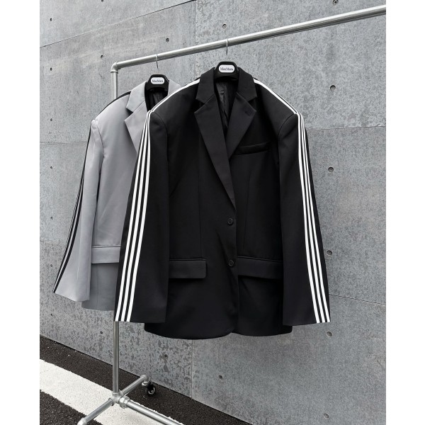 Balenciaga 23ss joint Adidas three-bar sports and leisure suit jacket