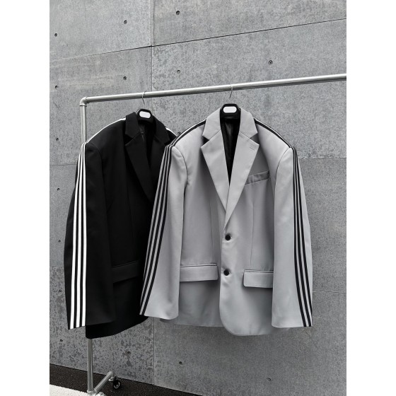 Balenciaga 23ss joint Adidas three-bar sports and leisure suit jacket