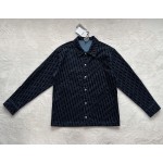 Dior barrage old flower flocking denim jacket