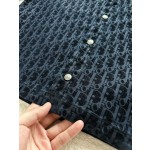 Dior barrage old flower flocking denim jacket