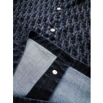 Dior barrage old flower flocking denim jacket