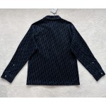 Dior barrage old flower flocking denim jacket