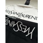 YSL large logo embroidery pocket T-shirt