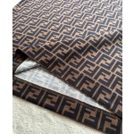 Fendi active full print FF barrage style contrast color round neck color matching T-shirt