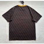 Fendi active full print FF barrage style contrast color round neck color matching T-shirt