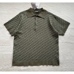 Dior's latest army green knitted jacquard Polo with absolute texture