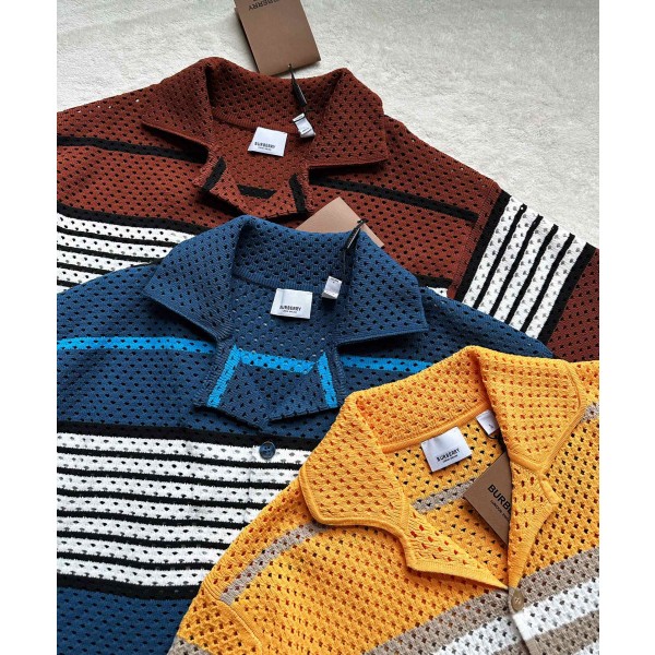 Burberry knitted mesh athleisure suit top