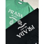 Prada wool and cashmere jersey-blend crewneck T-shirt