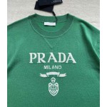 Prada wool and cashmere jersey-blend crewneck T-shirt