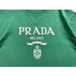 Prada wool and cashmere jersey-blend crewneck T-shirt