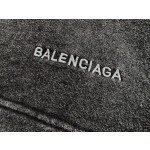 Balenciaga heavy industry wash ink black ➕ white embroidery sports shorts