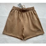 Balenciaga super western khaki embroidered track shorts