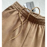 Balenciaga super western khaki embroidered track shorts