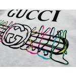 Gucci's latest iconic GG horizontal stripe colorful phantom rabbit current letter T-shirt