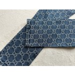Gucci heavy industry wash water GG barrage jacquard denim trousers