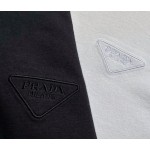 Prada new dark pattern triangle logo embroidery long sleeves