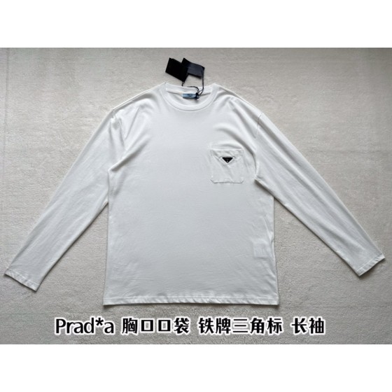Prada New Triangle Pocket Long Sleeve T-Shirt