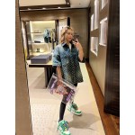 Louis Vuitton Symphony Gradient Jacquard Denim Suit • Shorts